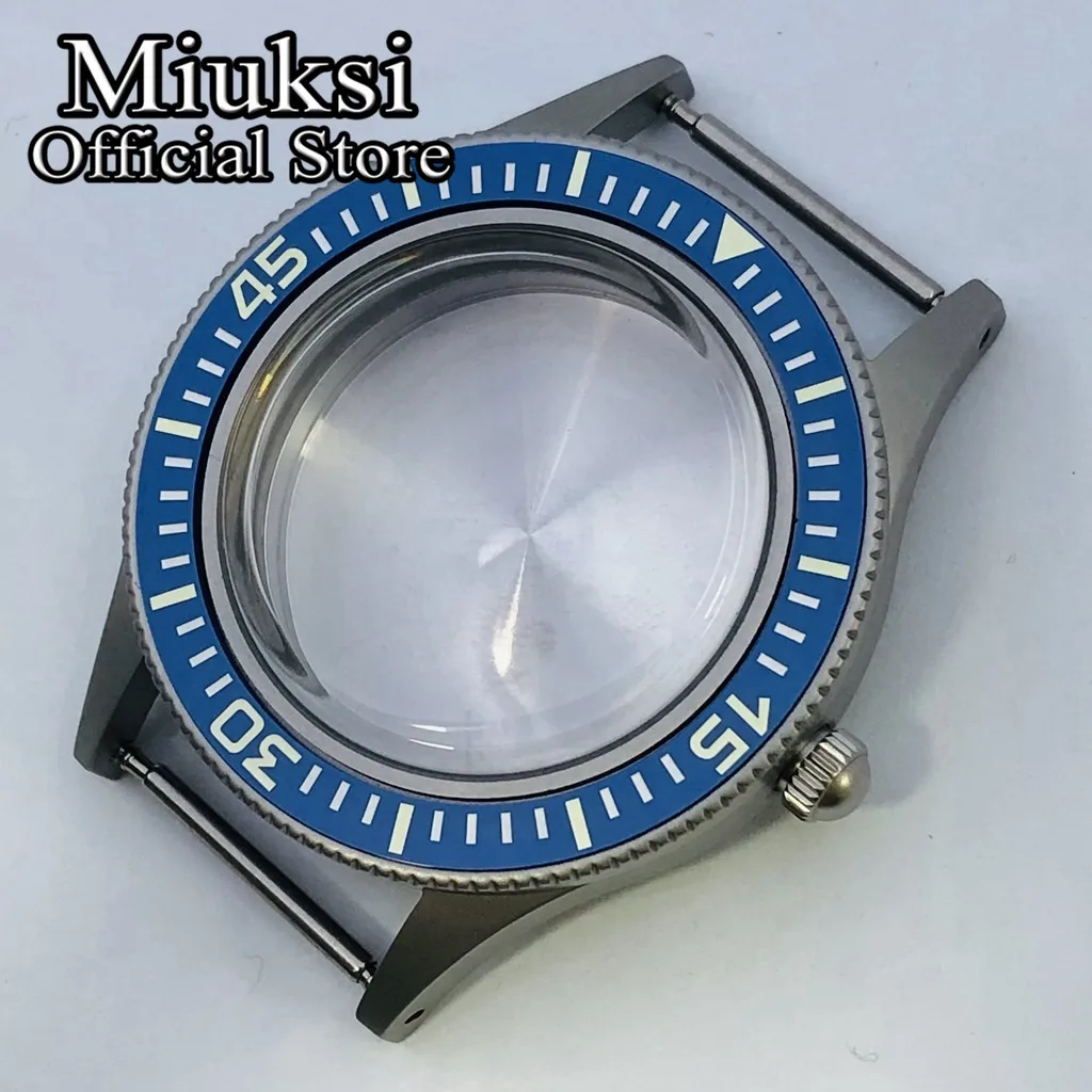 Miuksi 40mm Retro Watch Case with Domed Glass and Luminous Bezel