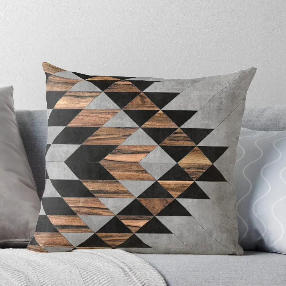 

Urban Tribal Pattern No.10 - Aztec - Concrete and Wood Throw Pillow luxury home accessories pillow cover luxury