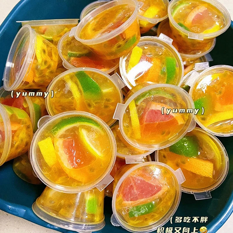 50Pcs 25ml Plastic Takeaway Sauce Cup Containers Food Box With Hinged Lids Pigment Paint Box Palette Disposable Box 3