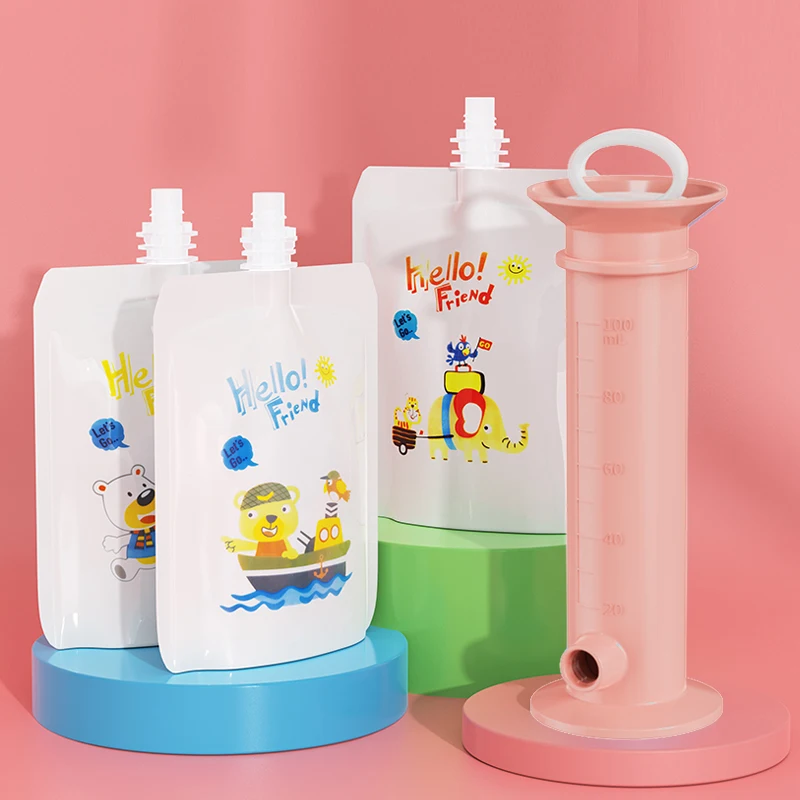 Baby Food Storage Fruit Puree Filling Dispenser Set Newborn Fresh Fruit