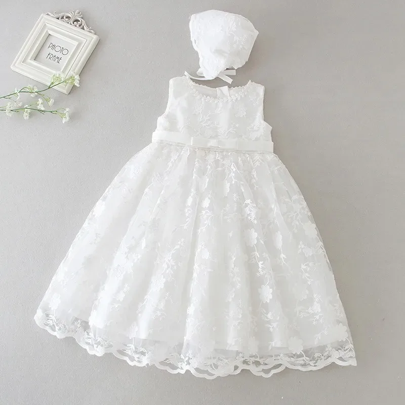 

Baby Girl Clothes New Dresses European and American Lengthened Newborn Baptism Dress for The First Birthday Wedding Dress Skirt