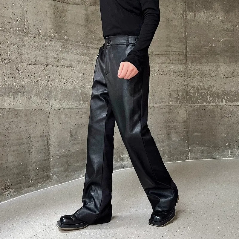 

27-46 New 2023 Men Women Clothing Yamamoto Style Leather Patchwork Versatile Long Pants Lovers Plus Size Costumes