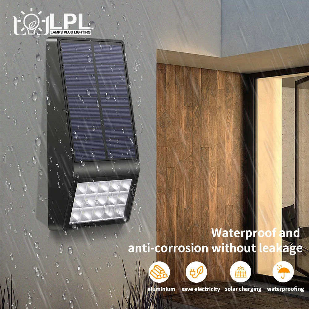 

IP65 Waterproof Solar Light Outdoor Waterproof Wall Lamp Solar Light with Motion Sensor for Outdoor Garden Garage Lighting