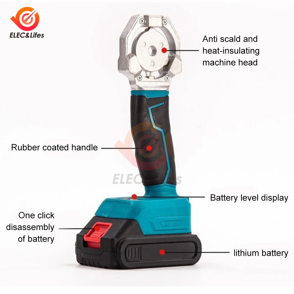 PPR Pipe Welding Machine Cordless Water Pipes Melting Device With 20/25/32mm Replacement Heads Fuse Machine for Makita Battery