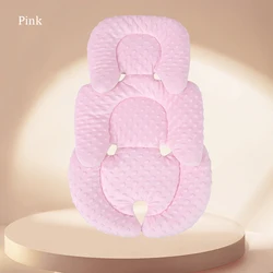 Plush Universal Baby Stroller Seat Cushion - Cotton Double - Sided Pad for Warmth and Comfort (Pink new)