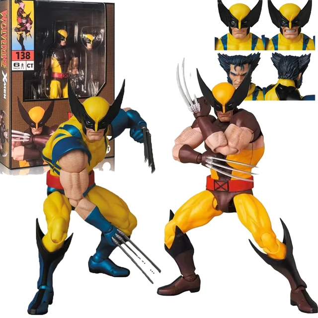 New Ct Toys Wolverine Figure Mafex 138 Brown Comic X-Men Action Figure Joint Movable Ko Model Statue Kids Toys Christmas Gifts
