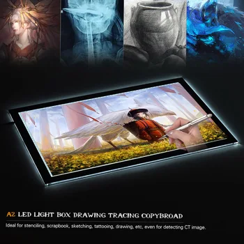 A2 LED Light Box Drawing Tracing Tracer Copy Board Table Pad Panel Copyboard with Memory Function Stepless Brightness Control 2