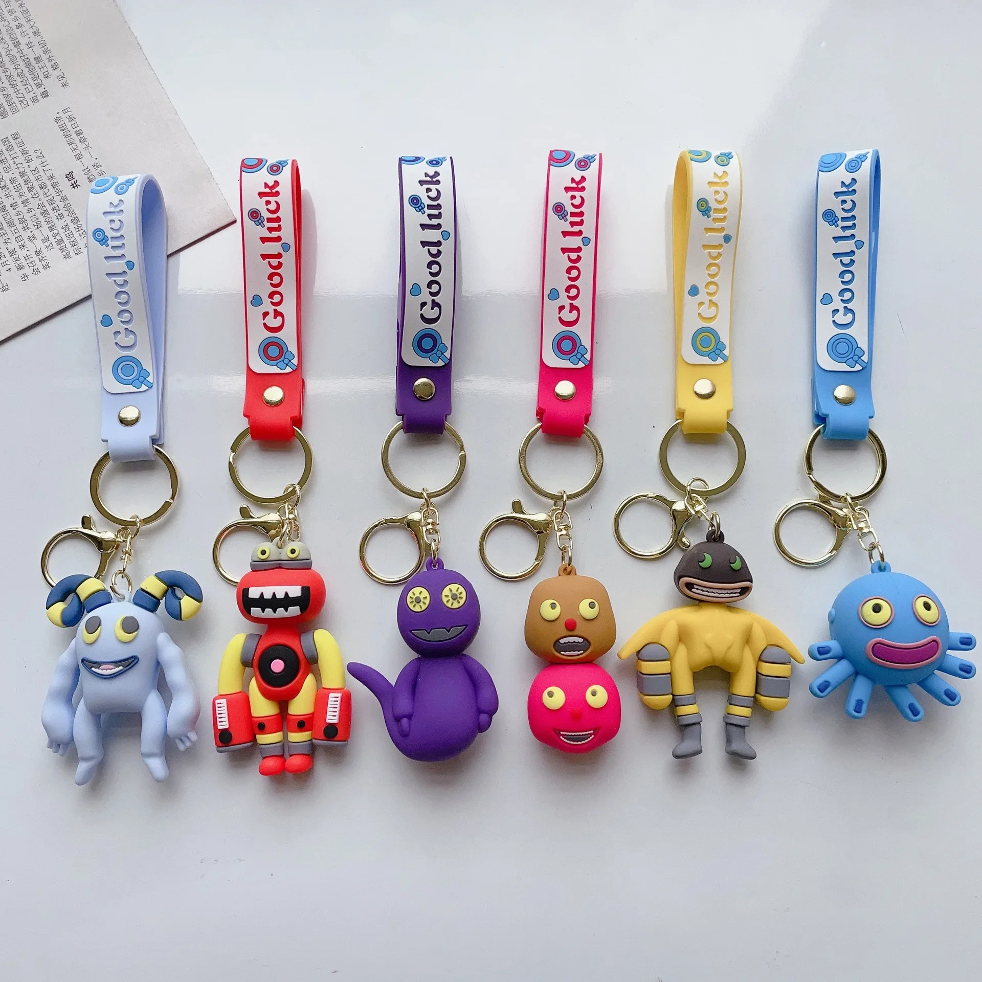 My My Sing Monsters Cartoon Portachiavi Con Ciondolo In Silicone Per Donna Uomo Fan Del Gioco Zaino Accessori Per Borse Regali