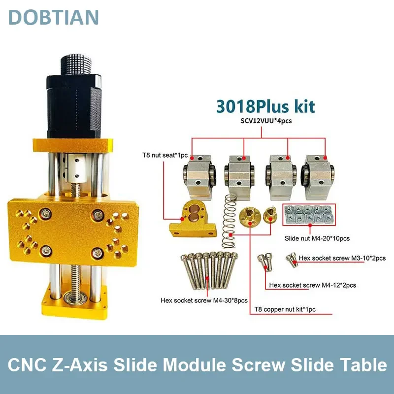 cnc-3018-pro用z軸スライドモジュールスライドテーブルリニアガイドガイド300w500wスピンドルと互換性があります