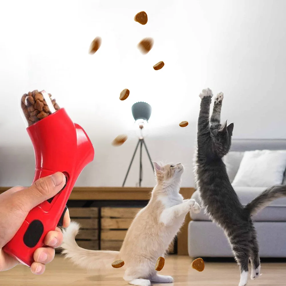 Dog Food Training Equipment Portable Interactive Treat Dispenser Launcher Gun Pet Treat Launcher for Dog Cat Exercise Training 4