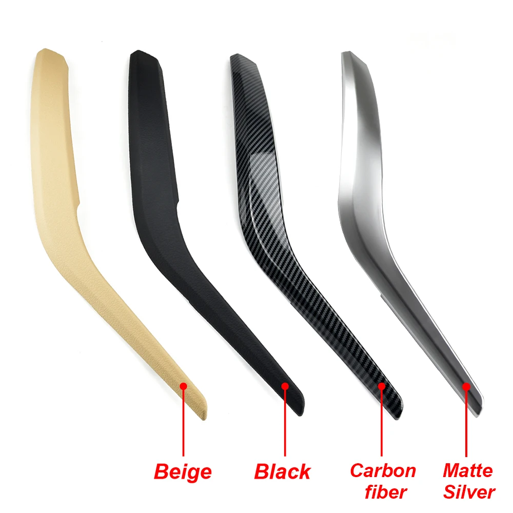 자동차 내부 문 패널 핸들 커버 BMW X1 E84 2010-2016 용, 자동 왼쪽 오른쪽 내부 문 팔걸이 당김 트림 커버 베이지 블랙