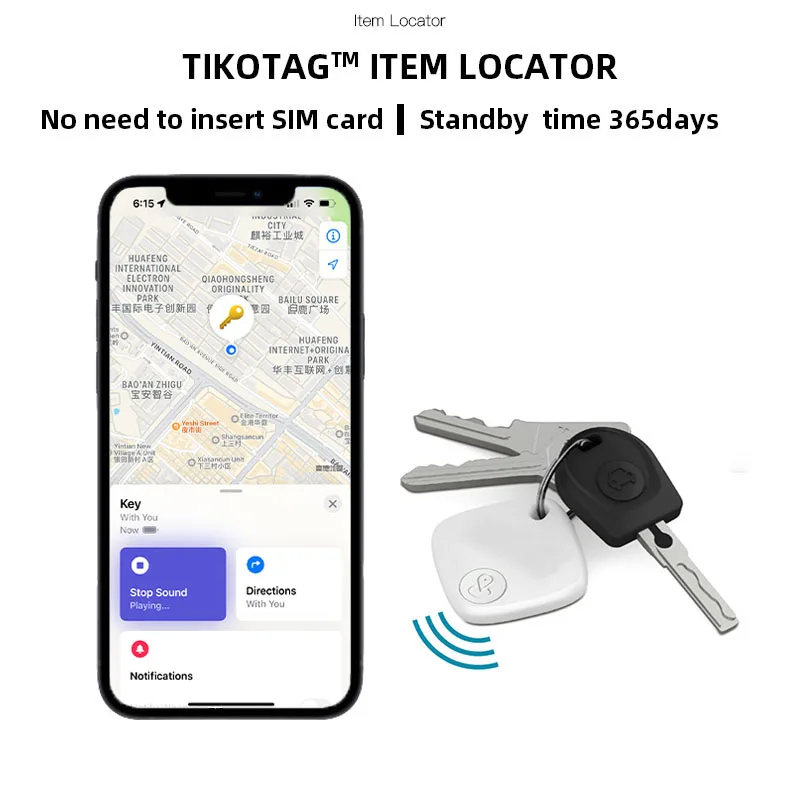 Anti Lost Tracker Smart Bluetooth GPS Work for Apple Find My APP ITag MFI Rated Car Key Pet Kids Finder