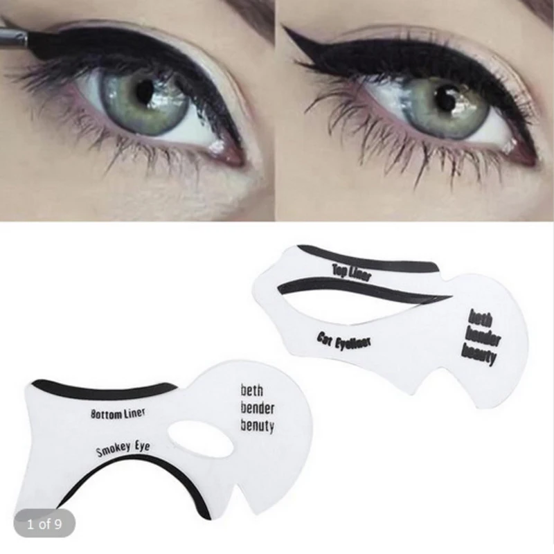 Makeup Tools 2pcs Eye Makeup Assistant Makeup Tool Eyeliner Assistant Tool Eyeliner Eyelash Card Smoked Eye Template Beauty and Tools