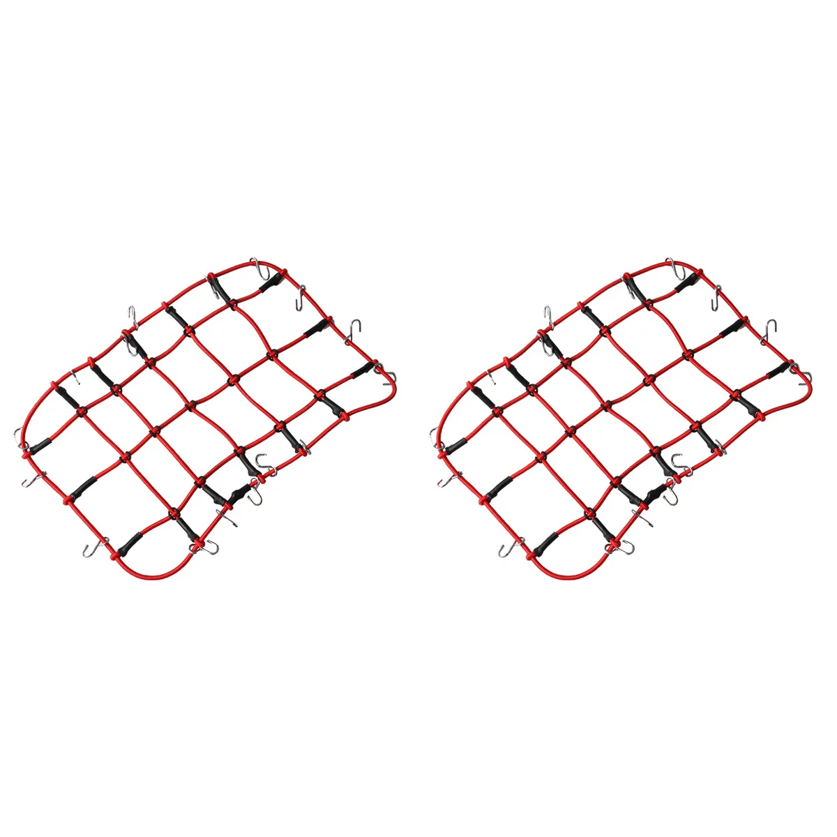 

Автомобильная багажная сетка 2 шт., эластичная багажная сетка на крышу автомобиля, сетка для хранения с крючками для 1:10 гусеницы (красная)