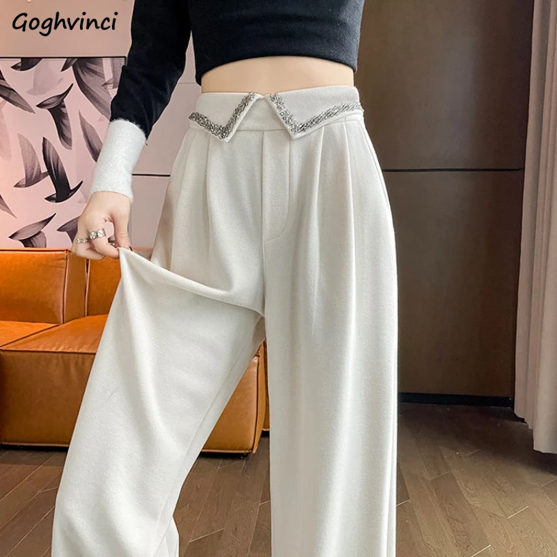 

Baggy Pants Women Casual Jogger High Waist Streetwear Full-length Sporty Trousers Simple Korean Style Soft Pantalones De Mujer