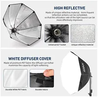 Studio  Softbox Lighting Kit with 85W 2800K-5700K LED Light 2M Light Stand for Studio Photography Photo Video - Image 3