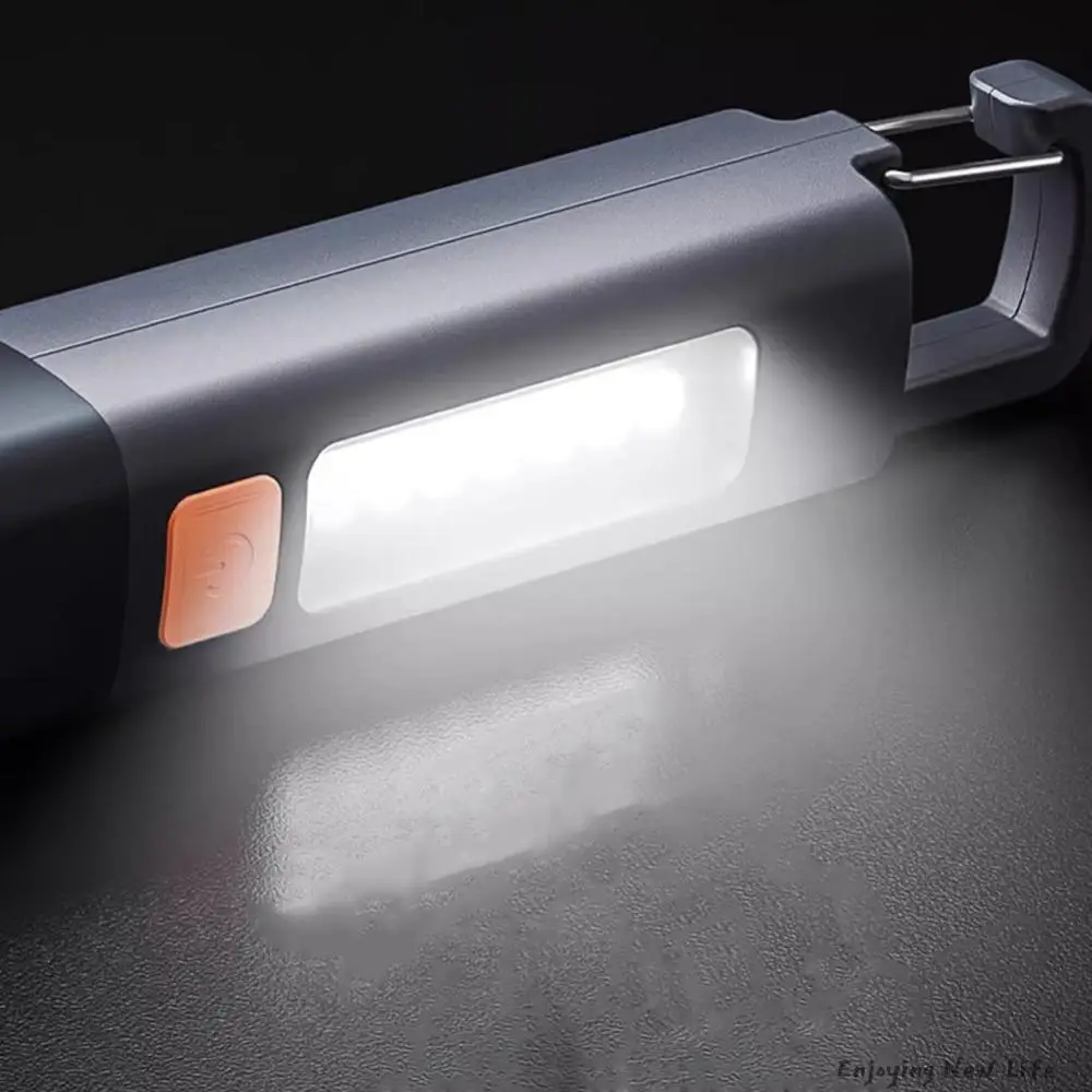 Description Picture 6 of item5//4/3/2/1PCS LED Flashlight Torch Light with Hook Zoomable Torch Outdoor Camping Hiking Long Emergency Lantern COB Side Lamp