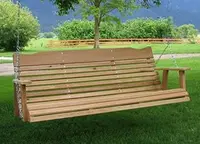 5' Natural Cedar Porch Swing, Amish Crafted, includes Chain & Springs 1