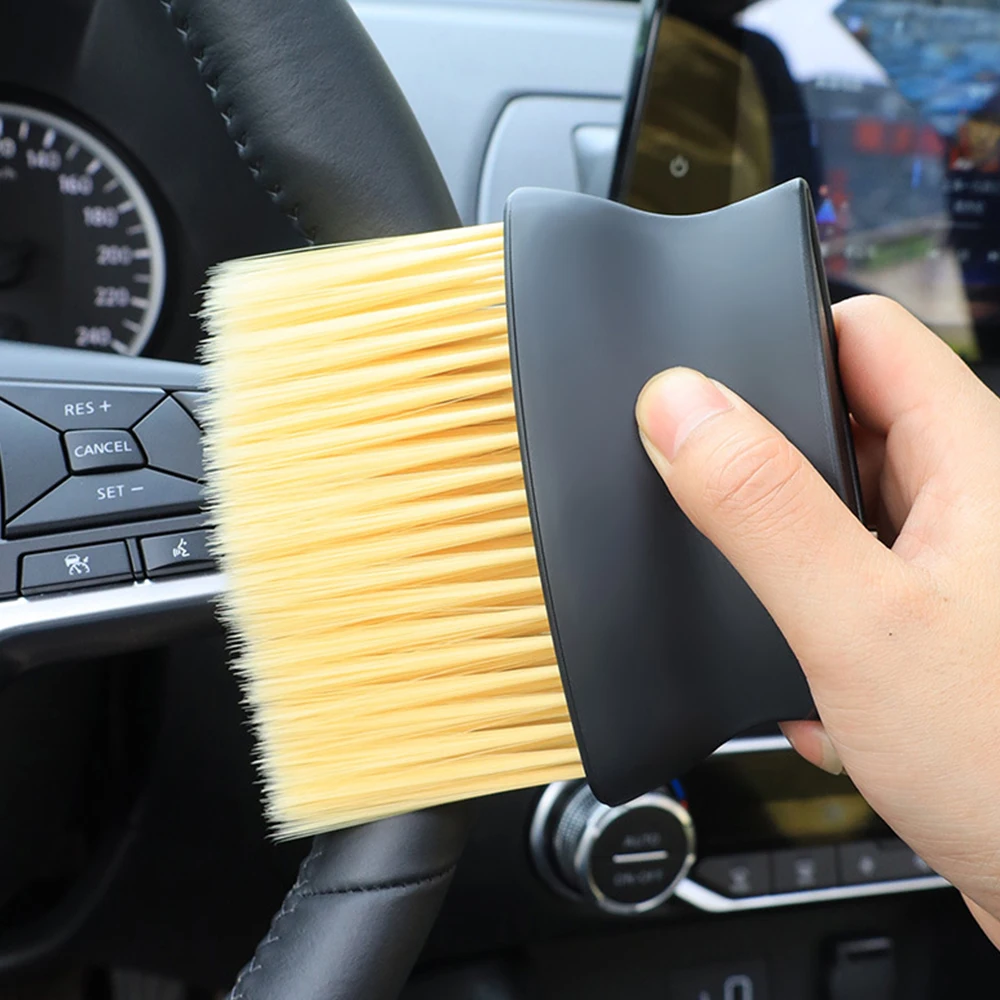 Car Interior Cleaning Tool Air Conditioner Air Outlet Cleaning Brush Car  Soft Brush Car Crevice Dust Removal Artifact Brush