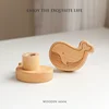 Nordic Wood Clothes Hanger Wall Mounted Coat Hook Decorative Key Holder Hat Scarf Handbag Storage Hanger Bathroom Rack Hook 3