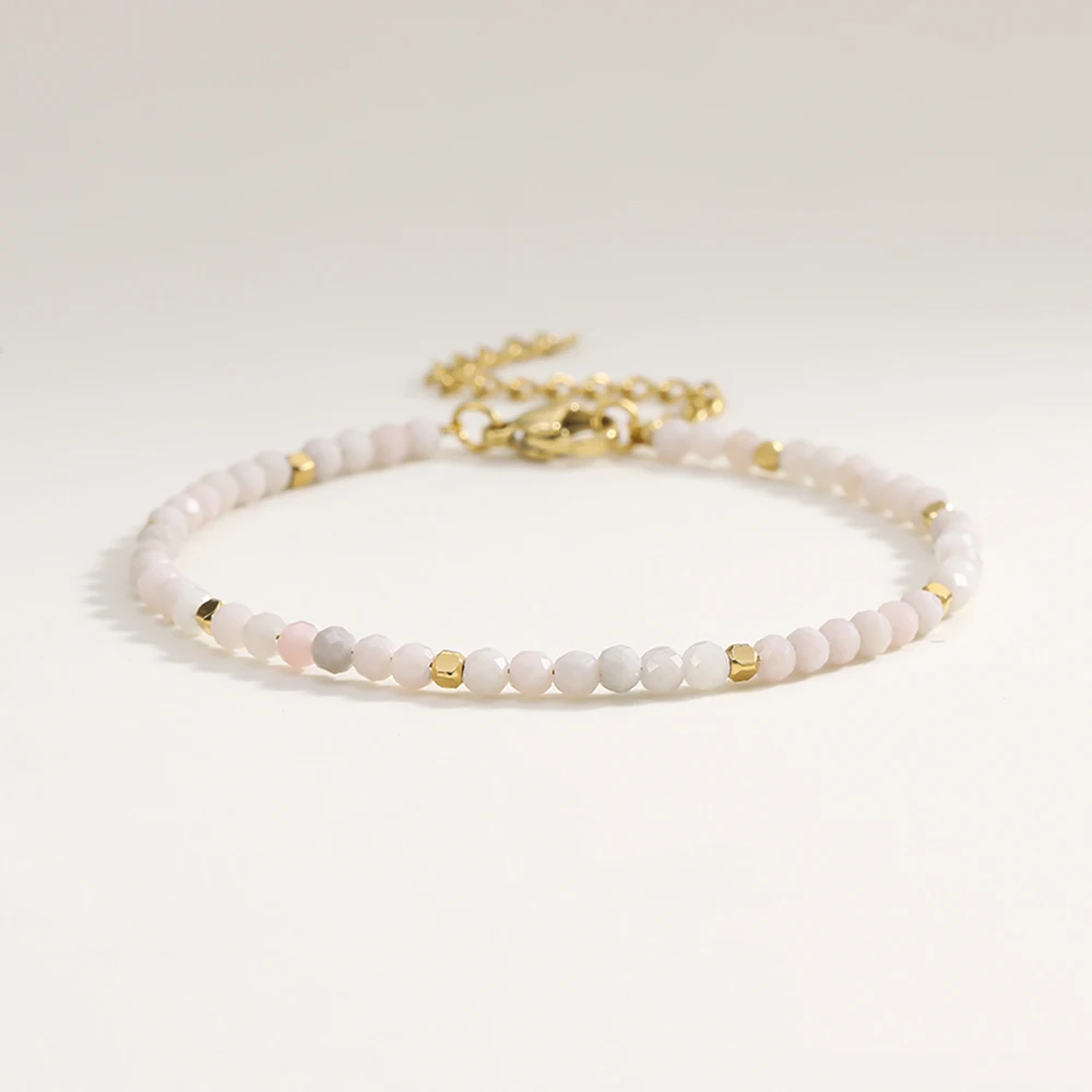 LOCCY Braccialetti In Pietra Naturale Per Donna – Cristallo 4mm Boho – Quarzo Rosa, Ametista, Turchese – Regalo Con Biglietto - 2