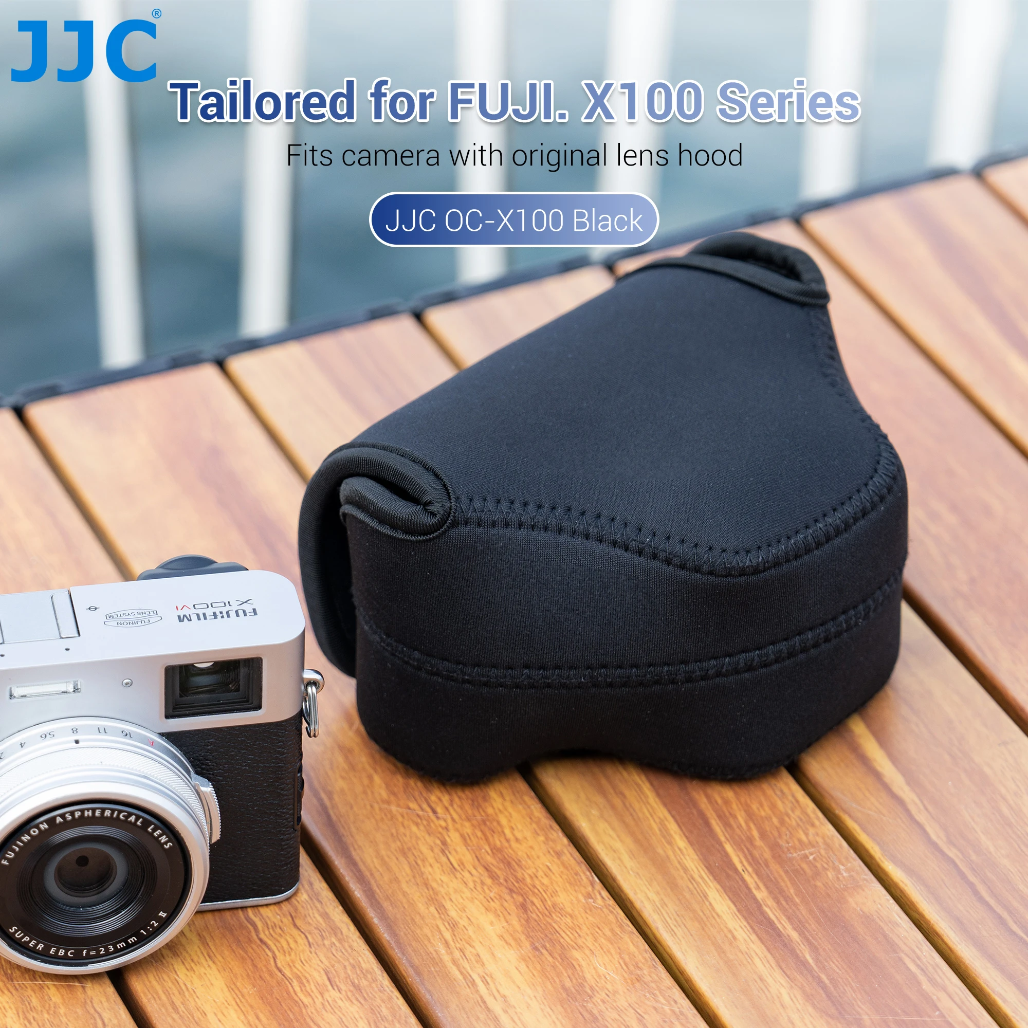 JJC Neoprene Camera Travel Pouch Case for Fujifilm X-E5 X100VI