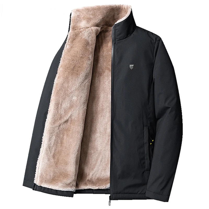 

Men 2023 Autumn Winter Windproof Fleece Thick Warm Jacket Men Fashion Casual Coat Mens Brand Outwear Classic Outdoor Jacket Men