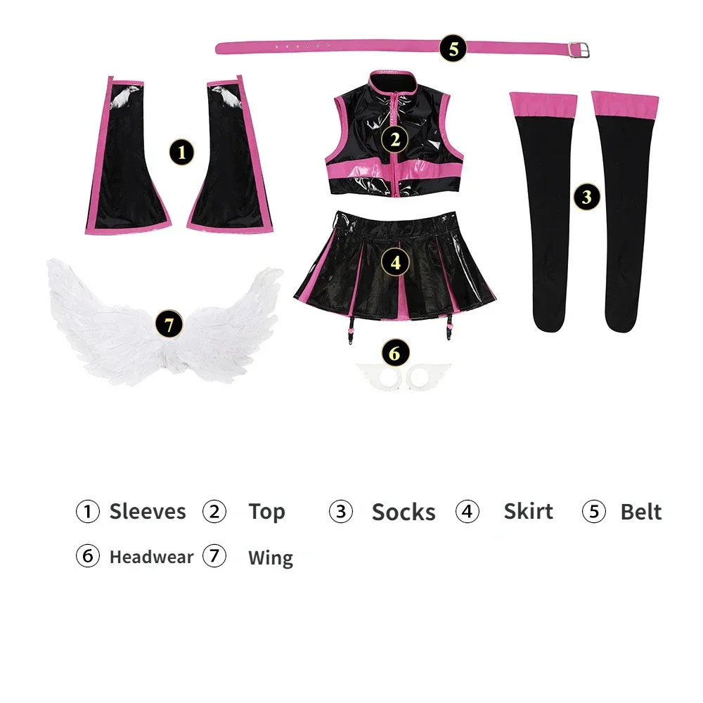 thumbnail image 1 of Nuevo disfraz de Cosplay de Anime de 2,5 dimensiones Seduction, falda de Ririsa Amano Mikari Tachibana, traje con alas, accesorios para fiesta de Halloween, 1 of 5
