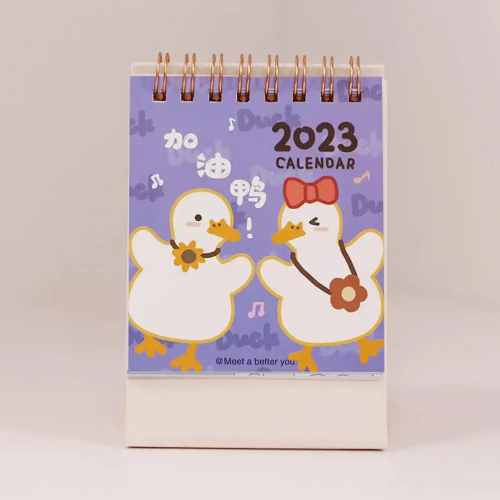 

Lightweight Durable 2023 Standing Flip Calendar Mini Mini Calendar Double Ring Page Turning for Home