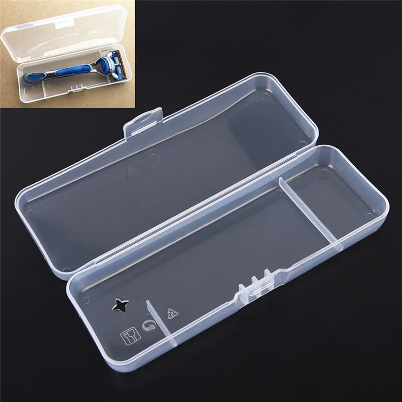 

Wholesale Plastic Clear Razor Storage Case Travel Portable Razor Holder Box Man Shaving Razor Box
