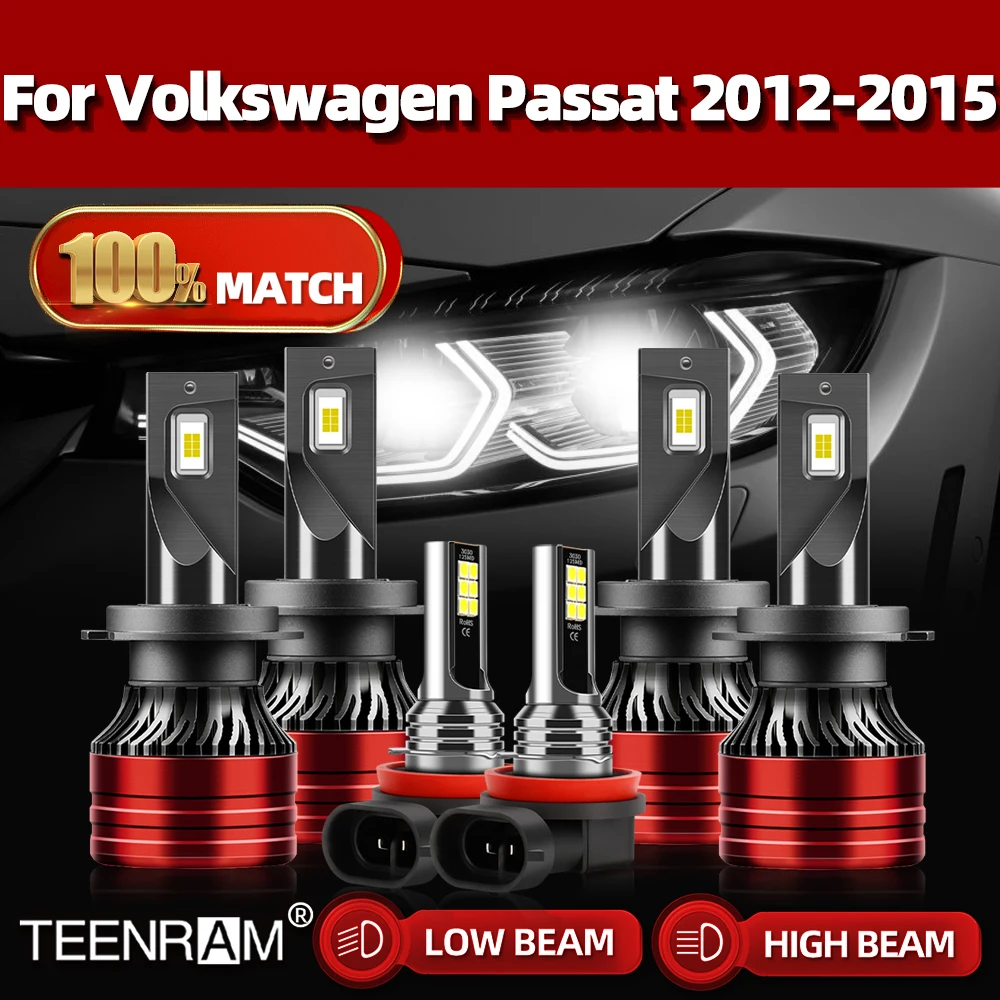 

60000LM Canbus LED Headlight Bulb 360W High Power Car Lamps 12V Auto Fog Light 6000K For Volkswagen Passat 2012 2013 2014 2015