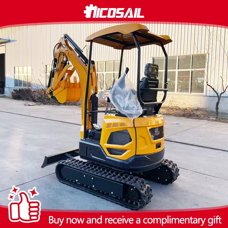 Nicosail OKW18 2 Tonnen 1,8 Tonnen Mini-Bagger Einfache Wartung für Haus Garten Bauernhof Zucht & Bauarbeiten
