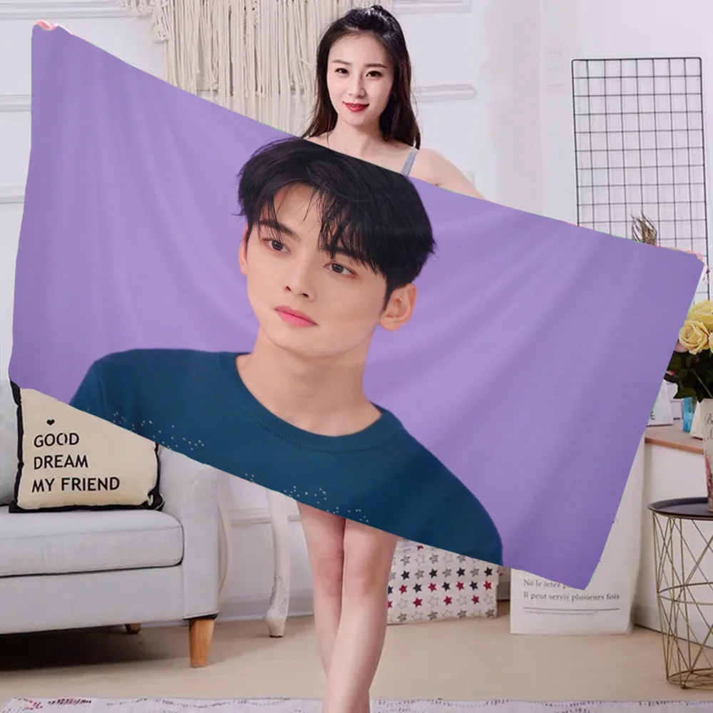 Korea Actor Cha Eun Woo Towel Thickened Absorbent Bath Towel Soft Face Towel for Home 4