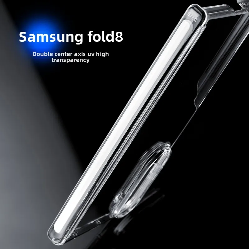 Magnetic Shockproof Transparent Back Cover with Hinge Protector