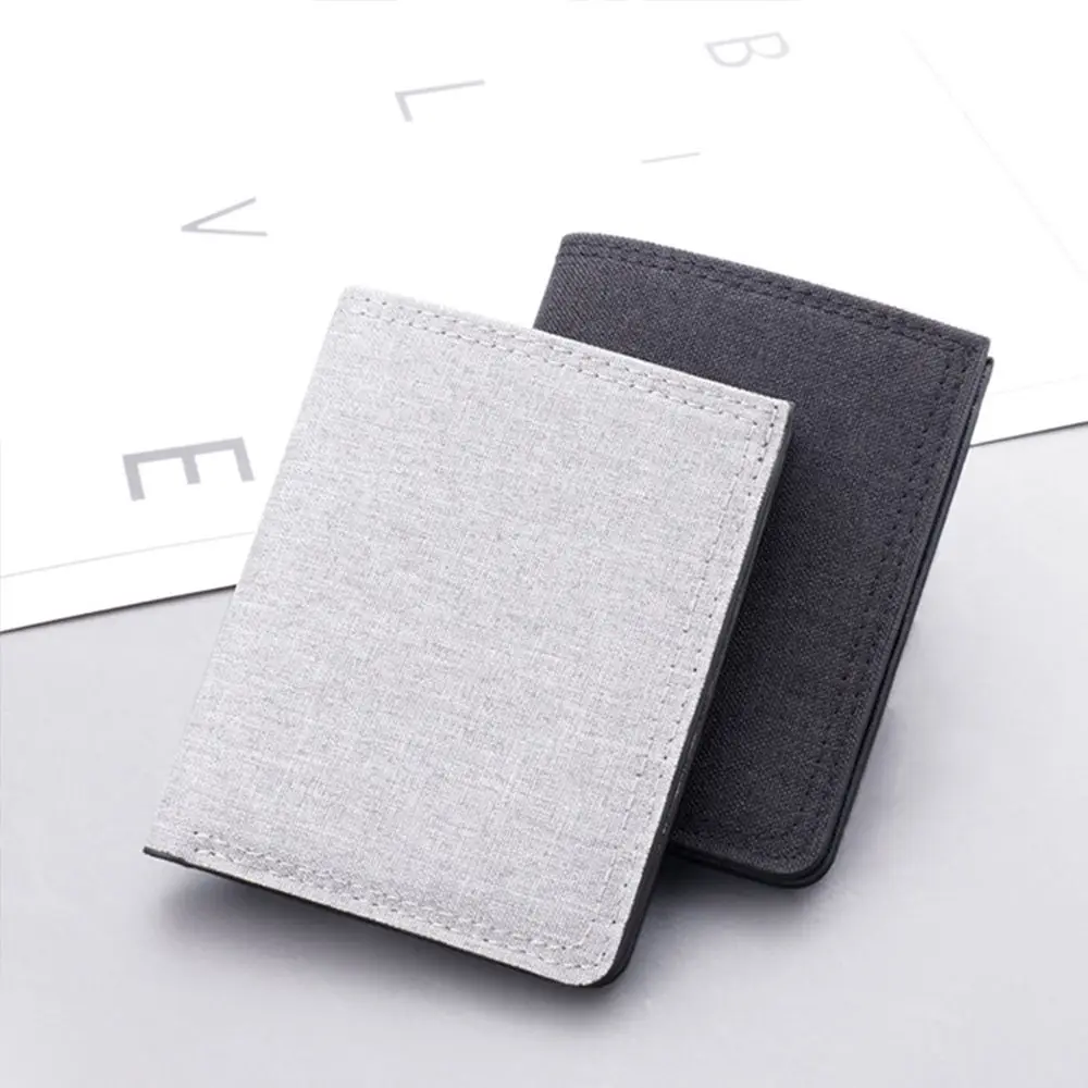 

Travel Simple Bank card Coins Purse Credit Card Driver License Slim Billfold Men Short Wallet Canvas wallet ID Card Holder