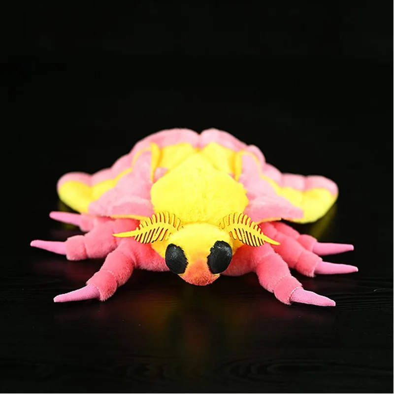 Lifelike Silkworm Moth Plush Toys Soft Insect Rosy Maple Moth Bee Pink Orchid Mantis Beetle Stuffed Animals Toy Gifts