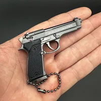 1:3 92f G34 Alloy Pistol Model Portable Keychain Bag Detachable Toy Gun Fidget Toy Fake Gun for Boy Collection Adults Gift 1