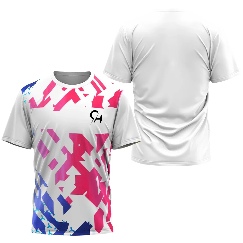 

2024 New Outdoor Fitness Sportswear Men's O Neck Short Sleeve T Shirt Casual Breathable Top Summer Quick Dry Training Clothes