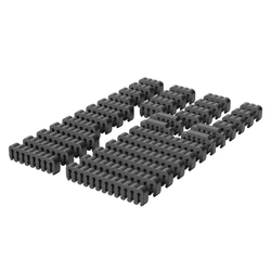 34 - Piece Acrylic Cable Comb Set for Streamlined Cable Management (Black)