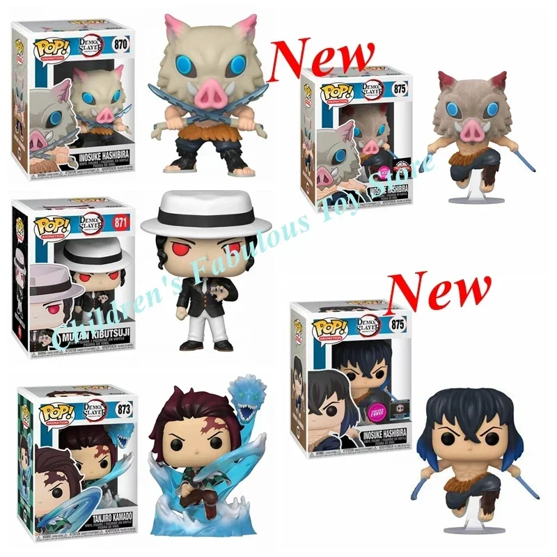 thumbnail image 2 of NUEVA colección de figuras de acción FUNKO POP Demon Slayer, modelo de juguete para niños, n.º 875, Inosuke, n.º 870, Muzan, n.º 871, Kamado, n.º 873, 2 of 5
