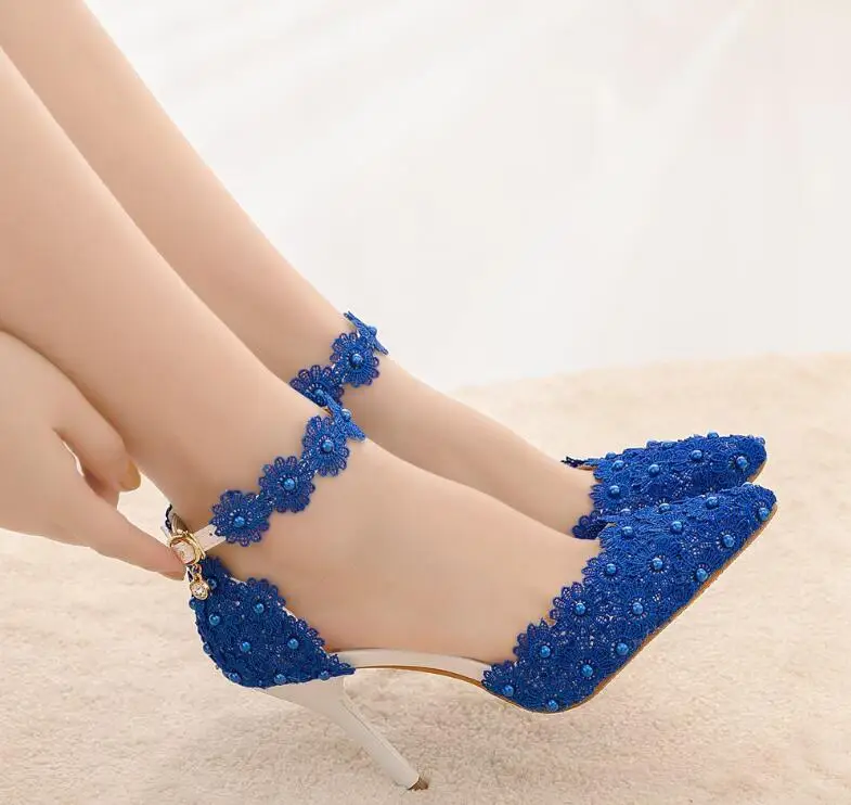 S122ff88284e74c9ebbb335cbb6e93d1e3 Elegant Pointy Lace Rhinestone Bridal High Heel Sandals for Women