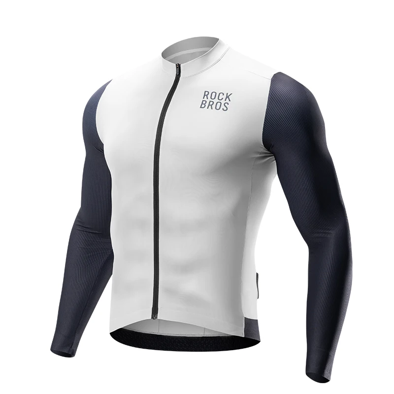 thumbnail image 1 of Maillot de ciclismo ROCKBROS de manga larga, transpirable, de secado rápido, con bolsillo trasero, ropa de ciclismo, sudadera antideslizante, traje de ciclismo, 1 of 5