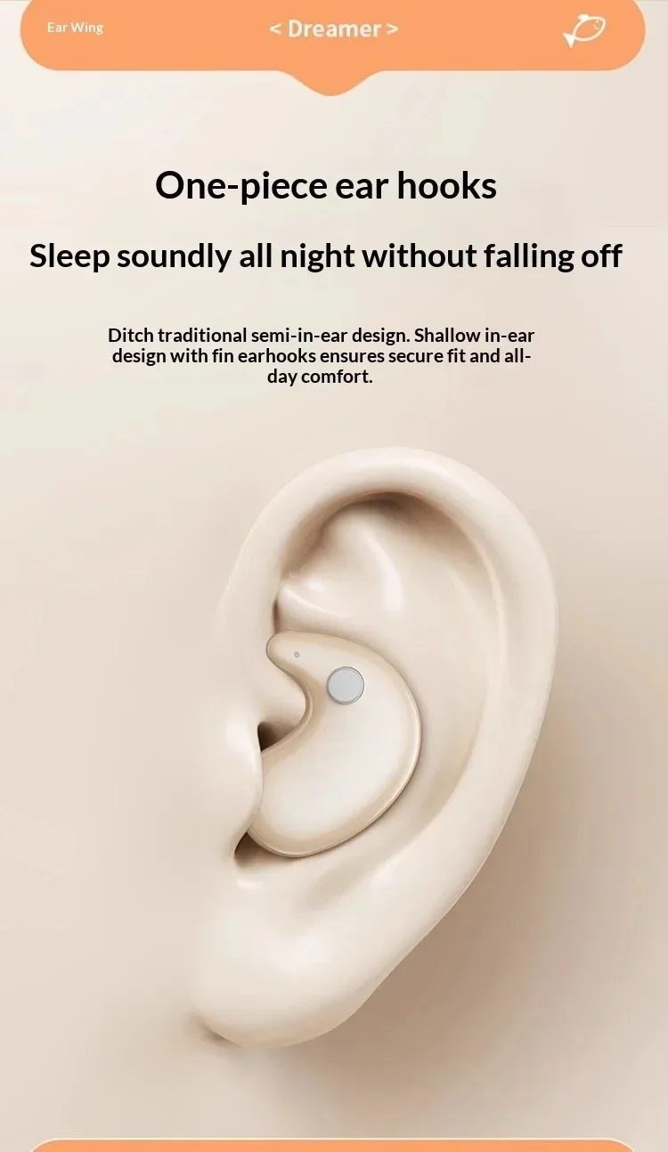 Ultra Sleep Wireless Bluetooth Earbuds For Side Sleepers Comfort_voghion.com