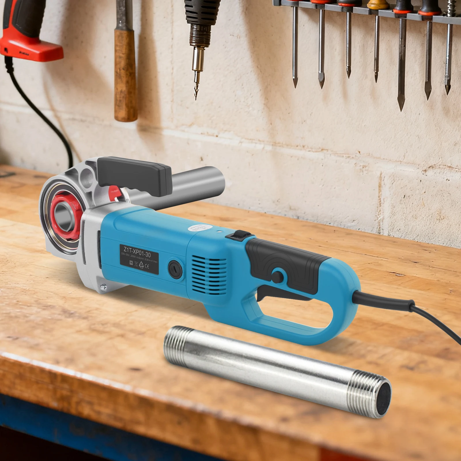 2000W Elektrische Rohrgewindeschneidmaschine mit 4 Gewindeschneidköpfen, 22 U/min, für verzinkte Eisenwasserrohre mit einem Durchmesser von 20,9-41,9 mm ﻿ – Detail 3
