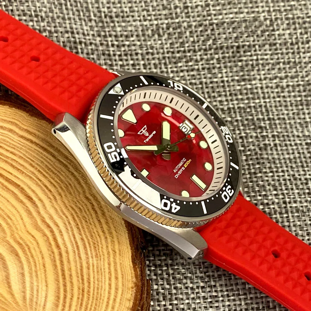 200M Water Resistant Luxury Tandorio SBDX001 MM300 Red