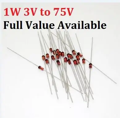 50PCS IN4735A/6V2 IN4736A/6V8 IN4737A/7V5 IN4738A/8V2