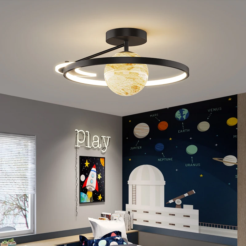 LED Chandelier Ceiling Chandelier Dimming Earth Moon Football Gypsophila Design Modern LED Chandelier Living Dining Room Bedroom Pendant Lighting