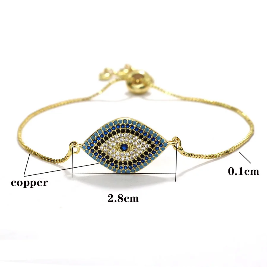 Luxury Zirconia Crystal Chain Link Bracelet for Women