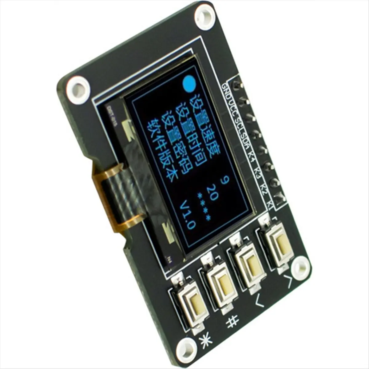 19K 전자제품 액세서리,0.96인치 OLED 디스플레이 12864 모듈 IIC SSD1315 블루(블랙)