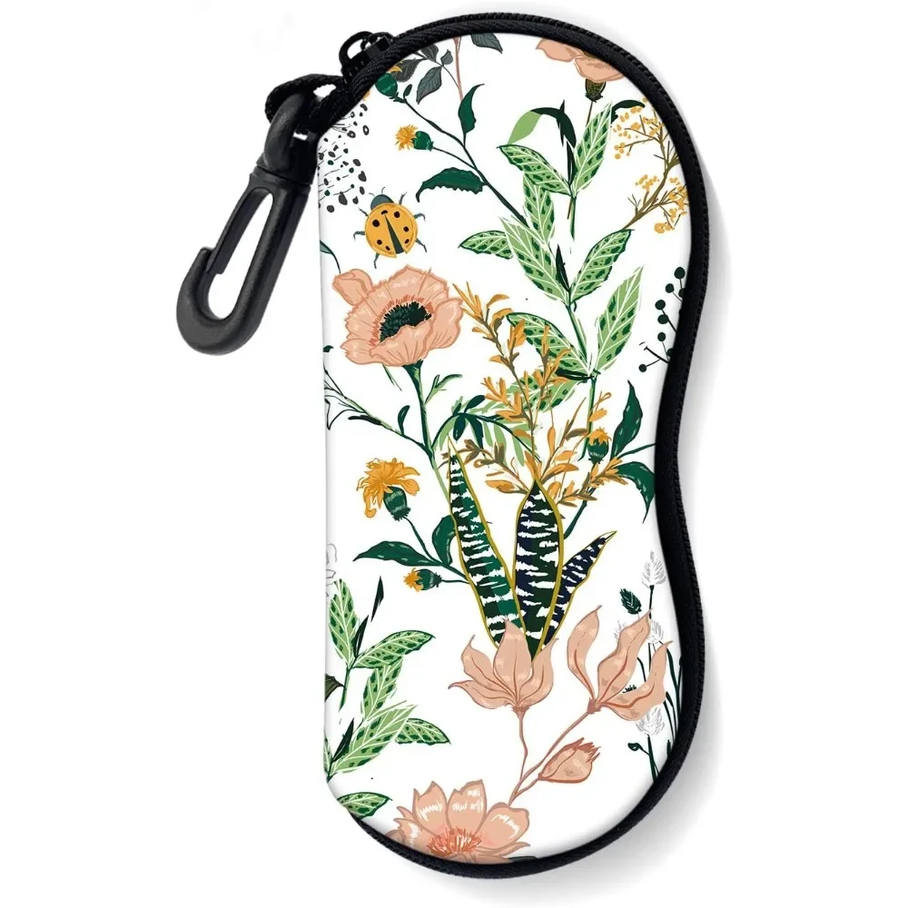 

Evergreen Glasses Case Pouch Zipper Soft Eyewear Storage Box Outdoor Travel Portable Anti-Pressure Sunglasses Bag